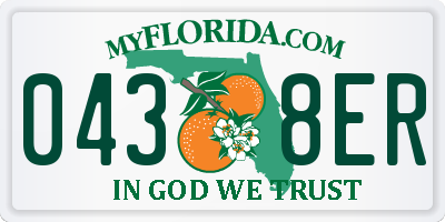 FL license plate 0438ER