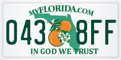 FL license plate 0438FF