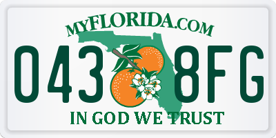 FL license plate 0438FG