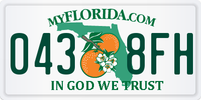 FL license plate 0438FH