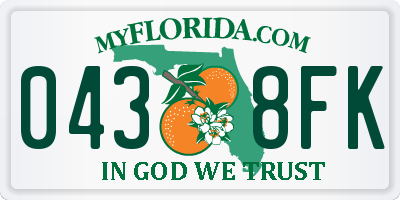 FL license plate 0438FK