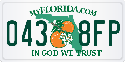 FL license plate 0438FP