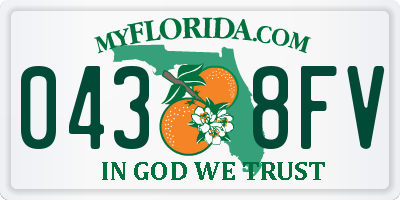 FL license plate 0438FV
