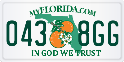 FL license plate 0438GG