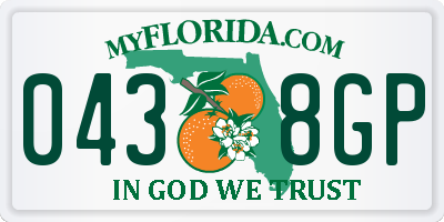 FL license plate 0438GP
