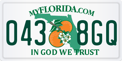 FL license plate 0438GQ