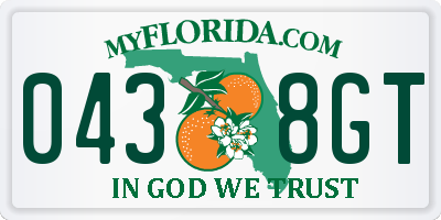 FL license plate 0438GT