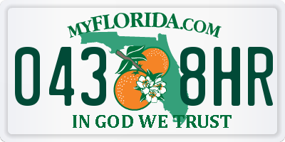 FL license plate 0438HR