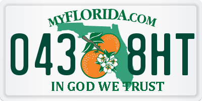 FL license plate 0438HT
