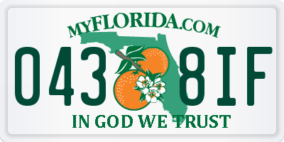 FL license plate 0438IF