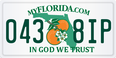 FL license plate 0438IP