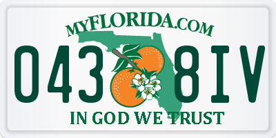 FL license plate 0438IV