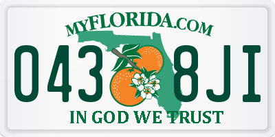 FL license plate 0438JI