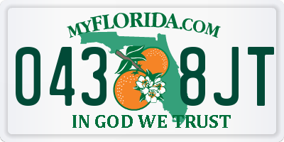 FL license plate 0438JT