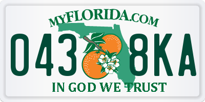 FL license plate 0438KA