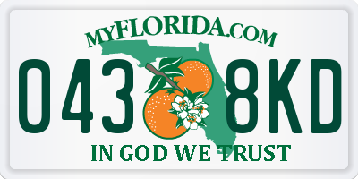 FL license plate 0438KD