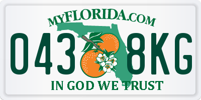 FL license plate 0438KG