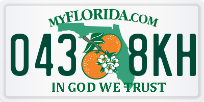 FL license plate 0438KH