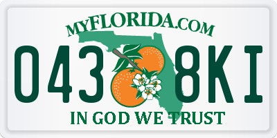 FL license plate 0438KI