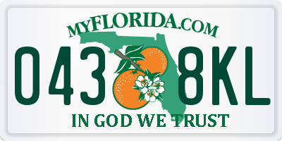 FL license plate 0438KL