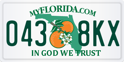 FL license plate 0438KX