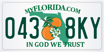 FL license plate 0438KY