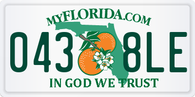 FL license plate 0438LE
