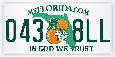 FL license plate 0438LL