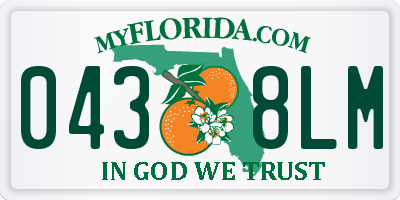 FL license plate 0438LM