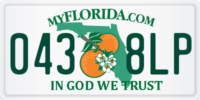 FL license plate 0438LP
