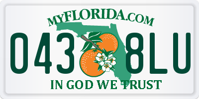 FL license plate 0438LU