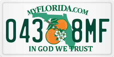 FL license plate 0438MF
