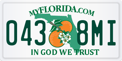 FL license plate 0438MI