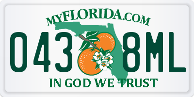FL license plate 0438ML