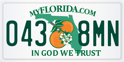 FL license plate 0438MN