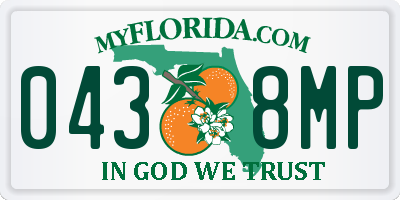 FL license plate 0438MP