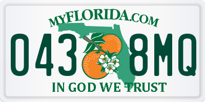 FL license plate 0438MQ