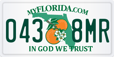 FL license plate 0438MR