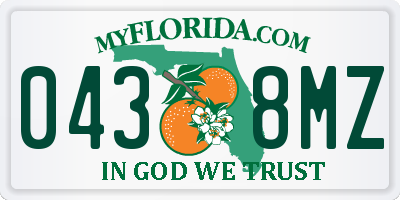 FL license plate 0438MZ