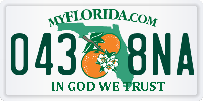 FL license plate 0438NA