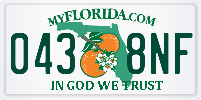 FL license plate 0438NF
