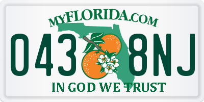 FL license plate 0438NJ