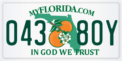 FL license plate 0438OY
