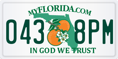 FL license plate 0438PM