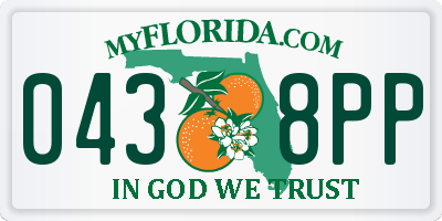 FL license plate 0438PP