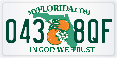 FL license plate 0438QF