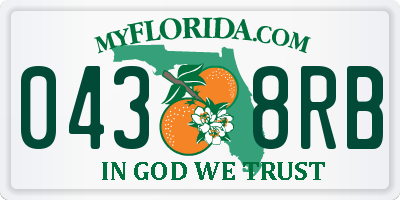 FL license plate 0438RB