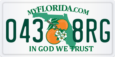 FL license plate 0438RG
