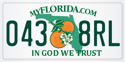 FL license plate 0438RL