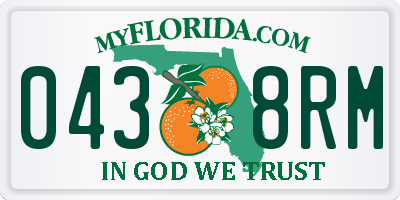 FL license plate 0438RM